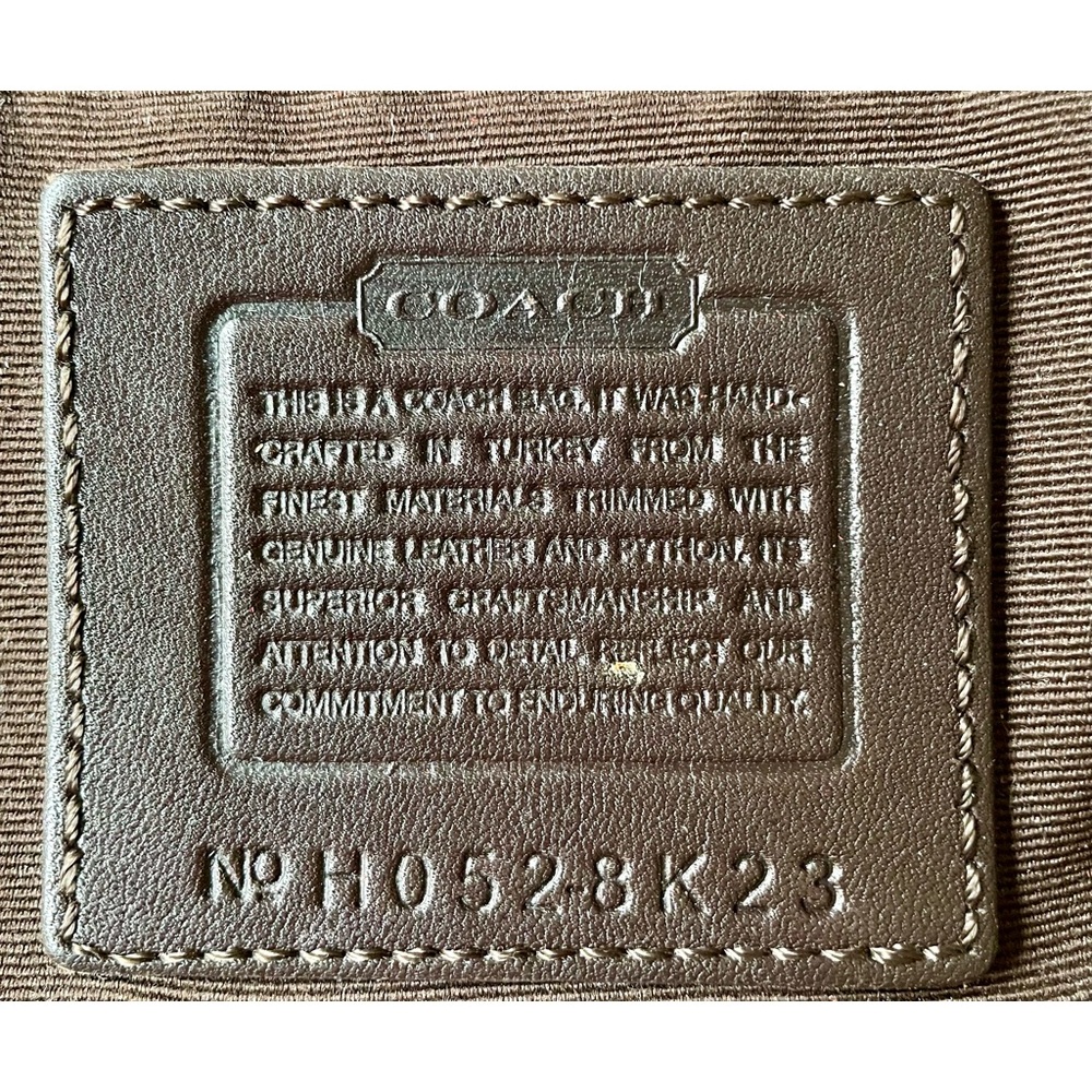 Vintage Coach Demi Baguette Baguette Bag Python & Suede Y2K Made in Turkey - Picture 10 of 13